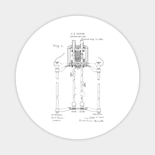 Electric Arc Lamp Vintage Patent Hand Drawing Magnet